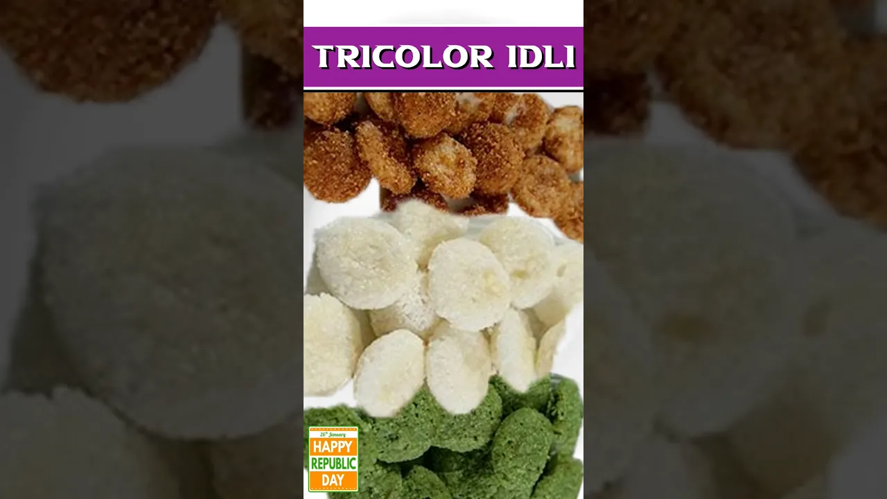 Republic Day Special - Tricolor Idli #shorts #republicdayrecipe #idlimaking #tricolor