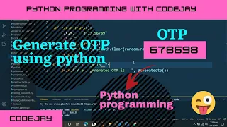 Generate OTP using python python se otp kaise generate kare codejay python programming