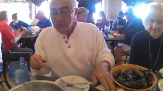 Nan and Papa eating at The Causeway Restaurant in Gloucester Massachusetts
