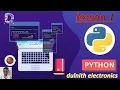 python lesson 1 dulnith electronics Sinhala