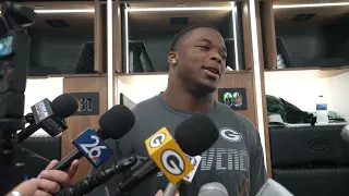PACKERS FIGHT Barryn Sorrell reacts to brawl erupting at training camp practice