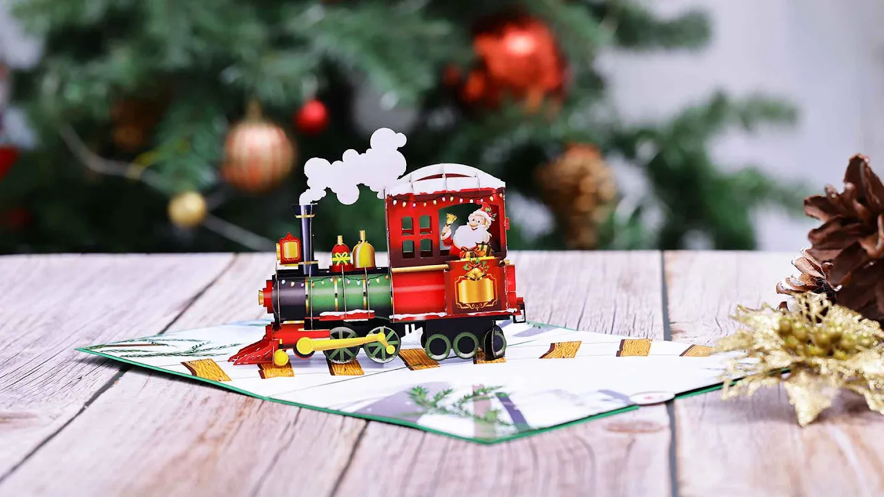 Christmas Train pop up card