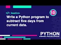 Exercise 10 - Python Questions