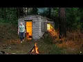 Download Lagu Night in an Abandoned Brick Hut | Cleaning, Log-Bed \u0026 Campfire Dinner (ASMR)