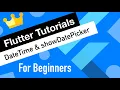 Flutter Tutorial for Beginners DateTime DateFormat showDatePicker showTimePicker