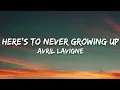Lagu Avril Lavigne - Here's to Never Growing Up (Lyrics)