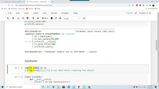 Constructor Learning OOP using Python