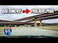 Driving From Baltimore to Philadelphia I 95 North Baltimore MD to Philadelphia PA highway 95