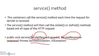 Java Servlet intro lifecycle example