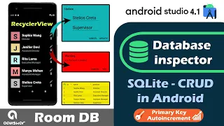 android database inspector android sqlite crud example android studio 4 1 tutorial