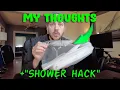 AmazerBath Plastic Shower Curtain Review - PLUS my Shower Hack which will change your showers