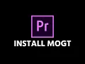 How To Install Motion Graphics Templates From Motion Array Into Premiere Pro