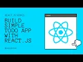 Build Simple Todo App ReactJS React Hooks Arabic