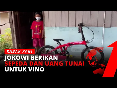 Presiden Jokowi Berikan Sepeda dan Uang Tunai untuk Vino yang Kehilangan Orang Tua