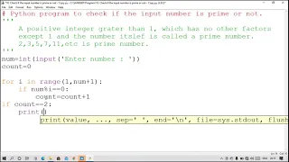 Prime Number in Python - In Hindi