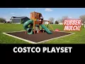 COSTCO Playset Cedar Summit by KidKraft Walk Around with Rubber Mulch Base