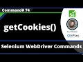 getCookies Command - Selenium WebDriver