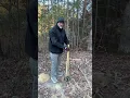 How to dig a post hole with post hole diggers the old way