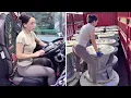 Download Lagu Dagelijkse routine van vrouwelijke vrachtwagenchauffeur Xiaoyu: rijden, onderhoud en het laden va...