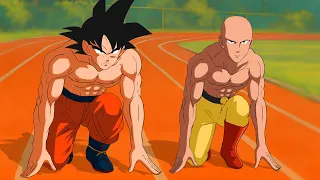 Goku Vs Saitama Race Fan Animation  Goku Vs Saitama Race Fan Animation