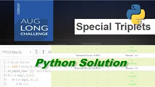 Special Triplets Codechef Python Solution Codechef August Long Challenge Optimized for Python