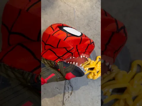 Shark puppet becomes Spider-man!