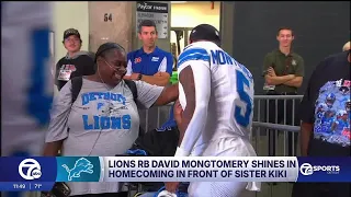 Lions RB David Montgomery shines in homecoming in front of sister Kiki