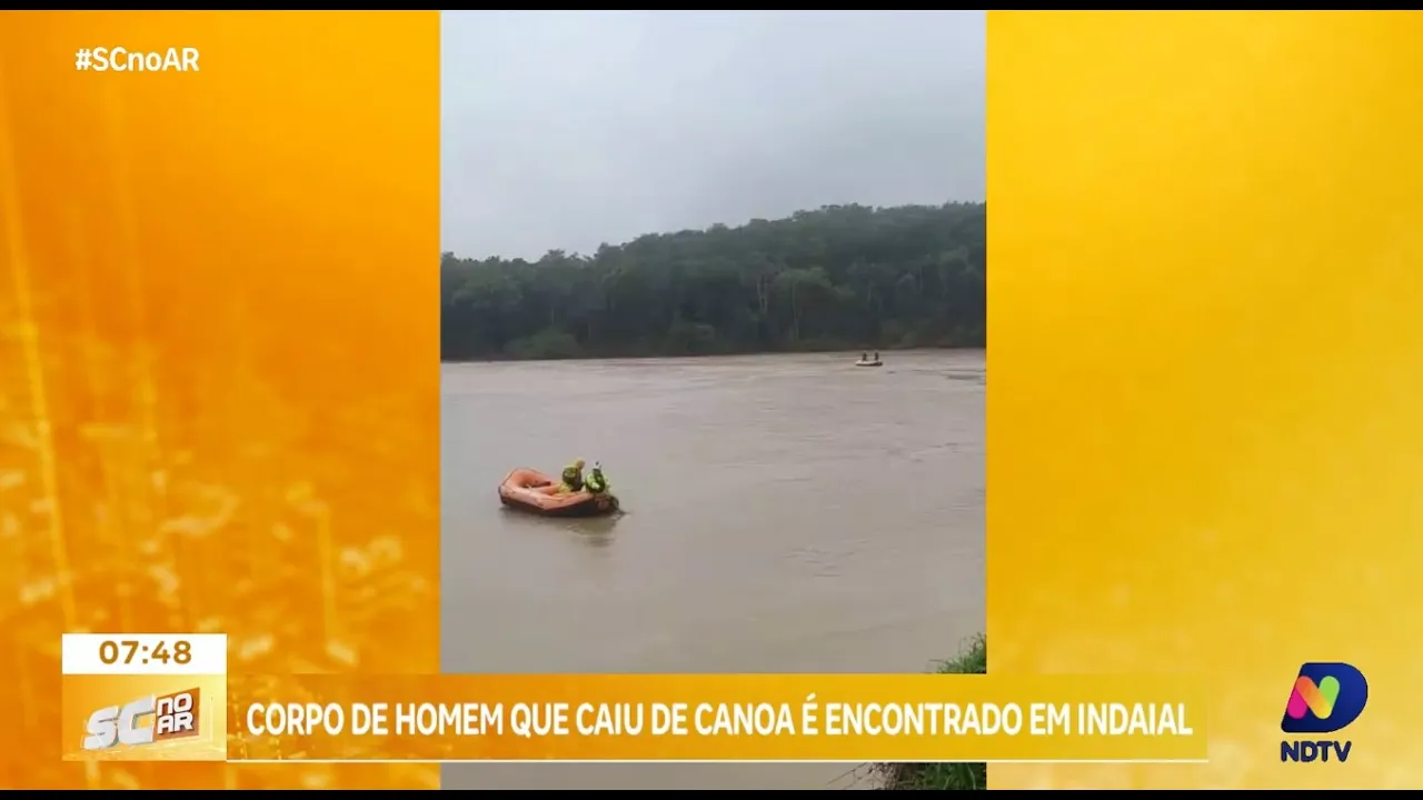 Corpo de homem que caiu de canoa é encontrado em Indaial