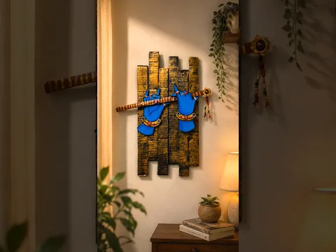 Beautiful Krishna Wall Hanging DIY 😍 #youtubeshorts #wallhanging #diy #krishna