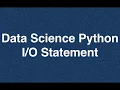 6 Data Science Python Input and Output Online Training Download app from below link