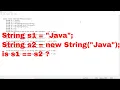 String Equality Operator Questions Java Interview Questions
