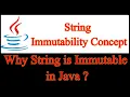 String Immutable Concept in Java Why String is Immutable in Java