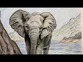 Musical Masterpiece Vibrant African Elephant Coloring Start Your Day off with a Smile