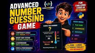 Project Number guessing game Python project step by step explained