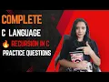 Recursion in C Programming Recursion Explained with Practice Questions C Programming Tutorial