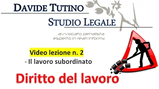 Diritto del lavoro - Video Lezione n. 2: Il lavoro subordinato