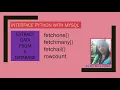 Fetchone Fetchmany Fetchall rowcount in Python Python MySQL Connectivity