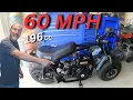 Coleman RSV minibike 60 MPH with a stock internal 196cc