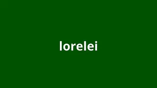 what is the meaning of lorelei