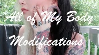 All Of My Body Modifications Tattoos Piercings etc 2014