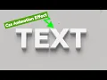 Amazing CSS 3D Text Animation Effect