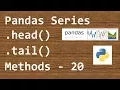 DataAnalysis with Python pandas - head and tail method of Series