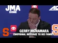 Syracuse New Head Coach Gerry McNamara s Emotional Message To His Family