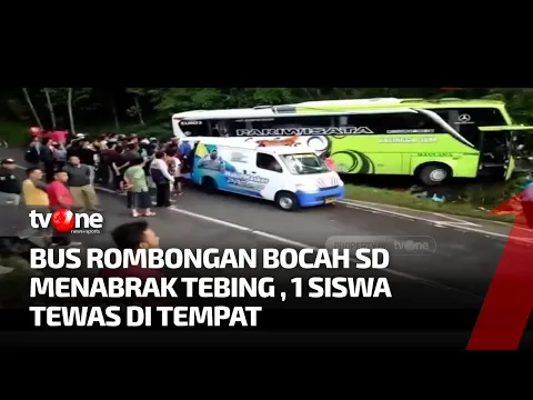 Bus Pariwisata Rombongan Siswa SD Tabrak Tebing, Satu Orang Meninggal Dunia