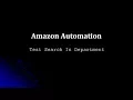 Amazon Automation - Test Search In Department