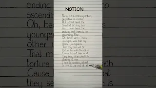 Notion Lyrics Song By The Rare Occasions Notion Therareoccasions Lyrics 