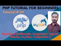 Tutorial 04 Php all Operators Arithmetic Assignment logical bitwise Comparsion