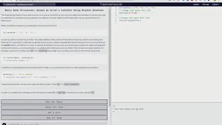 Basic Data Structures Access an Array s Contents Using Bracket Notation