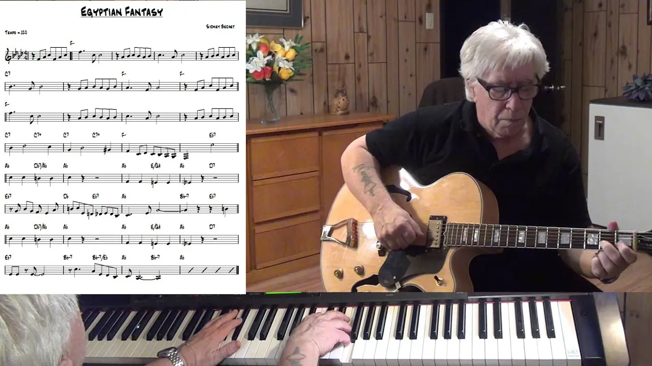 Egyptian Fantasy - Jazz guitar & piano cover ( Sidney Bechet ) Egyptian Fantasy - Jazz guitar & piano cover ( Sidney Bechet )