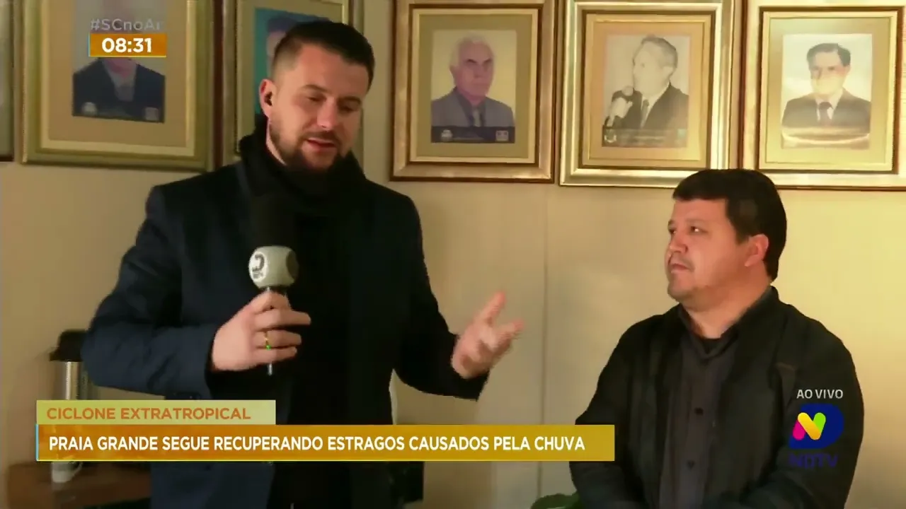 Começam as obras de reconstrução na cidade de Praia Grande após a chuva dos últimos dias